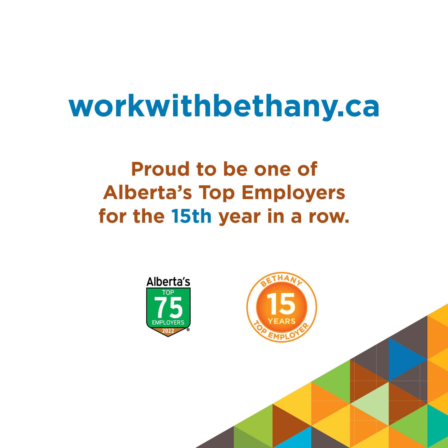 Bethany Care Society Recognized As One Of Alberta’s Top 75 Employers 2022